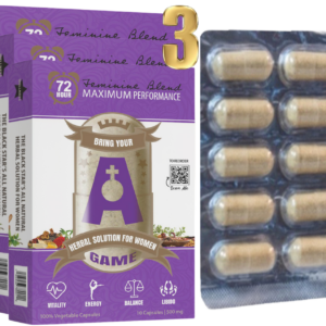 A-Game WOMEN Herbal Solution  3 Month Supply | Total 10 Capsules -Take 1 every 3 days