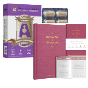 A-Game WOMEN Herbal Solution  1 Month Supply | Total 10 Capsules + Growth & Gratitude Journal