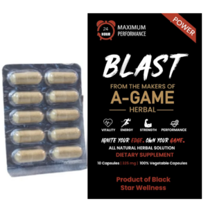 BLAST™ – 10 Capsules ~ A Quieter More Moderate Version of A-Game